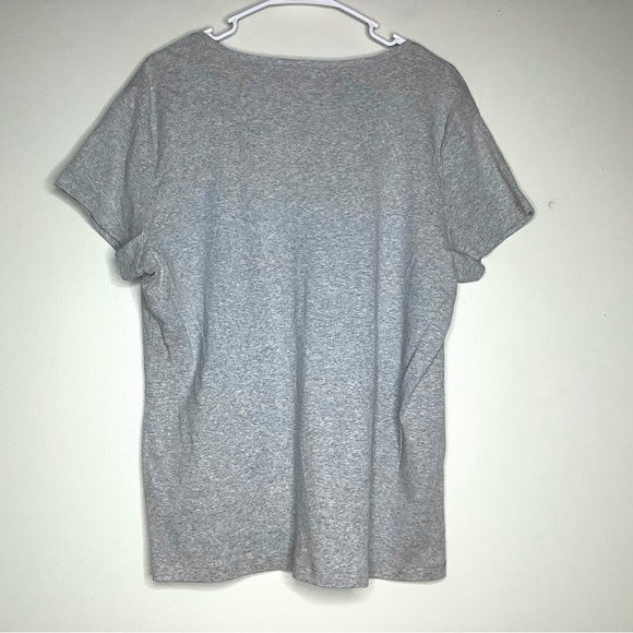 < Tommy Hilfiger Classic Grey Split Neck Tee > - Picture 6 of 6